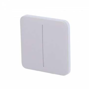 Taktile Doppel -Lichtschalter -Panel - AJ - Lightcore -23g Kompatibilität - LED -Verkauf - Tastplatte ohne Kontakt - Nebelfarbe - AJAX - LightSwitch Solobutton