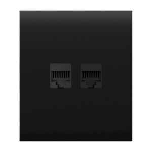 Tampa central para tomada Ethernet - Compatível com AJ-OUTLETCORE-LAN-B - Requer moldura AJ-FRAME - Cor preto