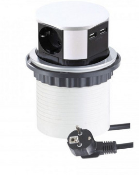 Tetra Box 3X PLOCKOT SCHUKO, 2X USB
