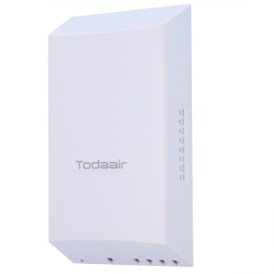 TODAIR - Ligação sem fios até 3 km - Frequência de 5.8 Ghz - Baseado em 802.11 a/n - IP55, apto para exteriores - RS485 para monitorização do painel solar e da bateria