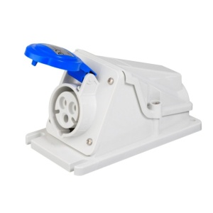 Tomada fixa de superfície a 90°, IP44, 2P+T, 16 A, 230 V