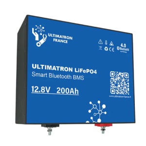 ULM-12-200 - Batería de litio Ultimatron LiFePO4 de 12,8 V y 200 Ah para Seat, BMS inteligente con Bluetooth