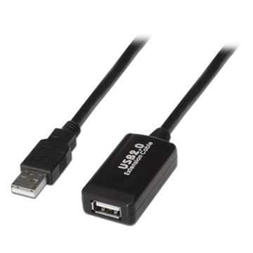 USB Extender 2.0 - Longueur 10 m - USB A M / H - Active - Couleur noire - Transfert jusqu'à 480 Mbps