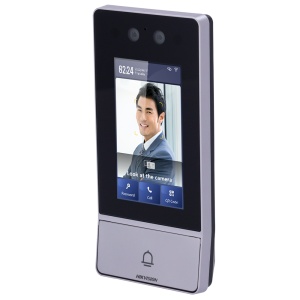 Videoporteiro IP WiFi - Câmara 2 Mpx | Áudio bidirecional - Reconhecimento facial, cartão MF, código QR, PIN e BLE | 2 relés - Aplicação móvel através do monitor - Ecrã tátil IPS 4.3" IP65, IK08 - Montagem em superfície | PoE