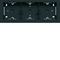 WXA683N - galería Caja ap. superfio. triple, negro HAGER Ean:3250617192835