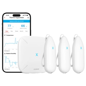 X-SENSE - Kit 3+1 TPH com gateway - 3 sensores de temperatura e humidade - Uma base SBS50