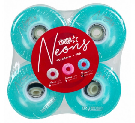 Chaya Led Wheels - Neon Blue - 65*38m/78a, 4-Pack - Img 5