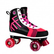 KRF Quad Roller Street - Preto/Rosa