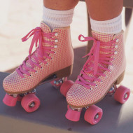 Impala Rollerskates Pink Tartan