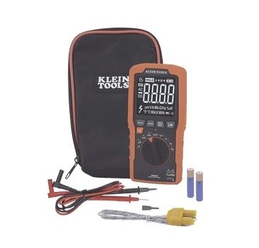 KLEIN TOOLS:  MM450 Multímetro Digital Esbelto de Rango Automático con TRMS 600V y Medición de Temperatura