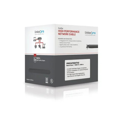 LINKEDPRO BY EPCOM: PRO-CAT-5-EXT-V2 Bobina de cable de 305 m, Cat5e, FTP
