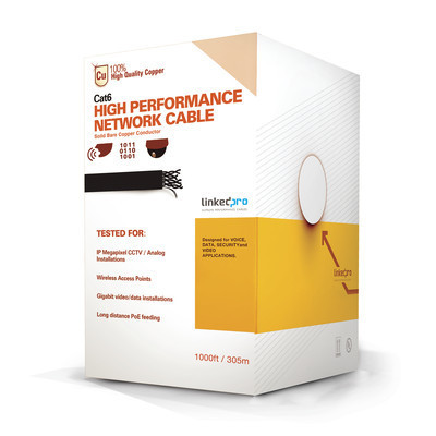 LINKEDPRO BY EPCOM: PRO-CAT-6-PLUS Bobina de cable de 305 metros Cat6+, CM