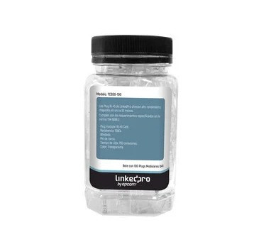 LINKEDPRO BY EPCOM: TC6SG-100 Bote con 100 Piezas de Plug Modular RJ45 Cat6 blindado con pin de tierra