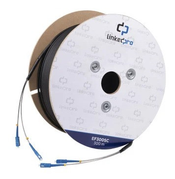 LINKEDPRO BY EPCOM: EF-300-SC Carrete de Fibra Óptica Monomodo con conectores SC-SC Duplex