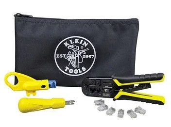 KLEIN TOOLS: VDV026212 Kit de Instalación de cable UTP con Estuche (Desforrador + Ponchadora + Ponchadora 110)