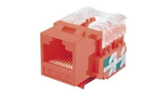 LINKEDPRO BY EPCOM:  LP-KJ-601-RD Módulo Jack Keystone Cat6 con terminación 110 (Punchdown)