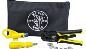 KLEIN TOOLS: VDV026212 Kit de Instalación de cable UTP con Estuche (Desforrador + Ponchadora + Ponchadora 110)