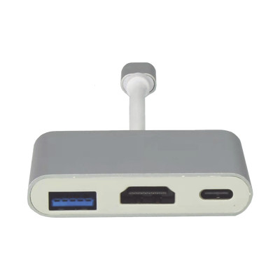 EPCOM POWERLINE TT-USB-CAV Adaptador Multipuerto USB-C 3.1 A HDMI 4K / USB  3.0 / USB C / Alta Velocidad de Transmision de Datos / Admite Carga Rapida  (PD) en el Puerto USB C