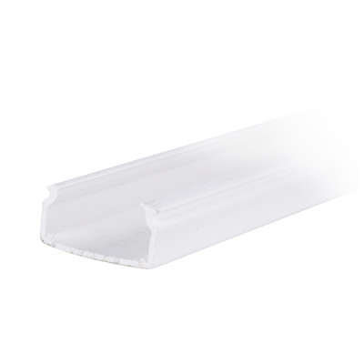 Canaleta blanca con tapa transparente de PVC auto extinguible para
