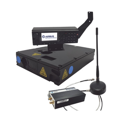 AIRBUS 12291GPS Radio Movil Tetrapol TPM900 con antena dual GPS y RF de 380-430 MHz