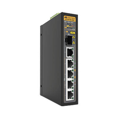ALLIED TELESIS AT-IS130-6GP-80 Switch Industrial PoE administrable Web SMART de 5 Puertos 10/100/1000 Mbps (4 Puertos son PoE) 1 puertos SFP 90 W