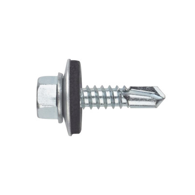 ANCLO ANC-PAS-14100 Tornillo Punta Broca Sello Montado 6.4 X 25 mm (1/4" X 1") Caj. C/100pz.