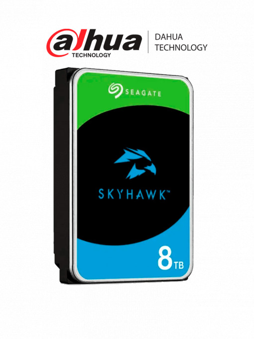 DAHUA ST8000VX004 SEAGATE/DAHUA ST8000VX004 - Disco Duro para Videovigilancia Seagate SkyHawk 3.5" 8TB SATA 6Gbit/s 256MB Cache