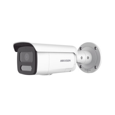 HIKVISION DS-2CD2T47G2-LSU/SL(C) PROTECCION ACTIVA Bala IP 4 Megapixel / Imagen a Color 24/7 / PoE / Lente 4 mm / Luz Blanca 60 mts / Exterior IP67 / Luz Intermitente y Alerta de Audio / Videoanalit