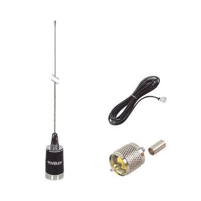 HUSTLER KIT-LMG150 kit de antena movil de 3dB de Ganancia en VHF 148-174 MHZ Incluye LMG150 CHMB RFU505