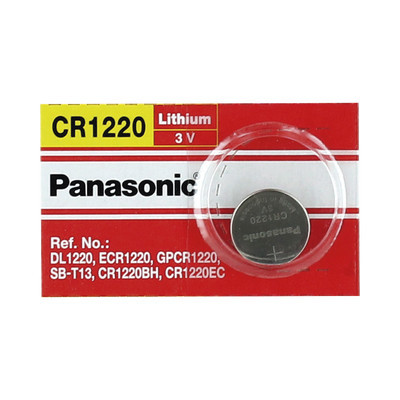 PANASONIC CR1220 Bateria de Litio tipo Moneda 3V 35mAh / Recomendado para DVRs epcom y HIKVISION (No Recargable)