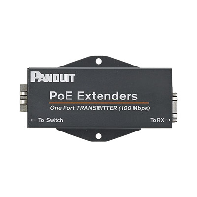 PANDUIT POEXTX1 Transmisor PoE/PoE Para Uso con Receptor POEXRX1 Hasta 610 Metros (2000 ft) con Cable Cat5e o Cat6 10/100Mbps