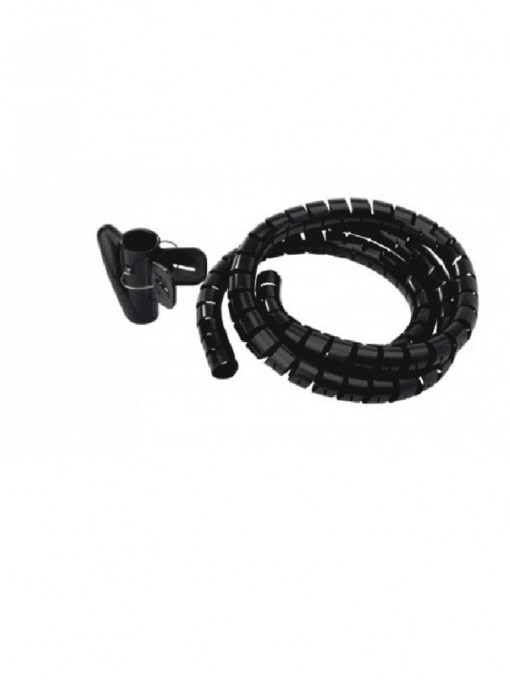 SAXXON SXN1650005 TVC 400-200N Organizador de Cable / Espiral / Color negro/ 1.5m / Rollo/ Diametro 2cm