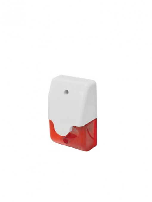 SECO LARM SL-1312-SA/R Seco-Larm SL1312SAR - Sirena mini piezoelectrica roja y luz estroboscopica LED