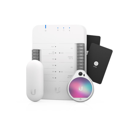 UBIQUITI NETWORKS UA-SK UniFi Access Kit de Inicio con HUB Reader Pro Reader Lite y 20 tarjetas para acceso a una sola puerta