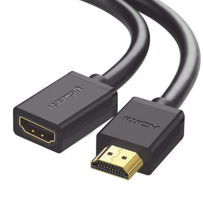 UGREEN 10140 Cable extensor HDMI de 0.5M / 4K60Hz / 3D / HDR / Macho a Hembra / Nucleo de cobre estanado / Transmision estable.