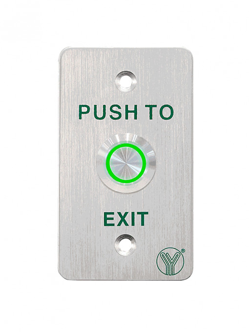 YLI YWP-880B(LED) YLI YWP880BLED - Boton Liberador de Puerta con Led / Aprueba de Agua IP68 para Exterior / Acero Inoxidable / Compatible con caja de instalacion 76017