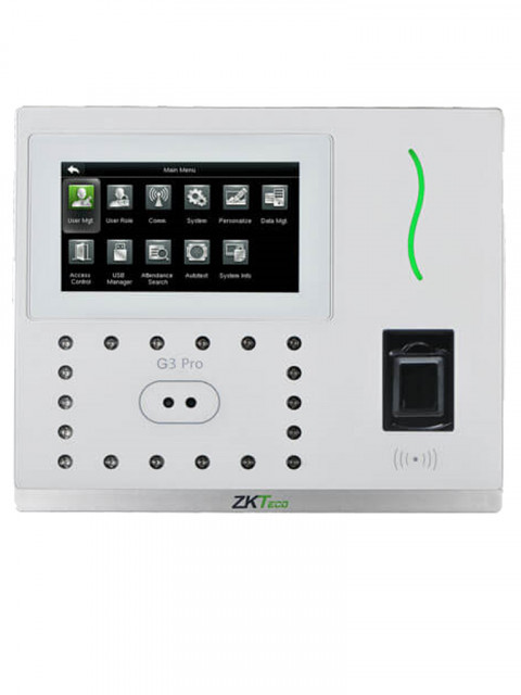 ZKTECO G3 Pro ZKTECO G3PRO - Control de Acceso y Asistencia Facial y Palma / 12000 Rostros / 20000 Huellas SILK ID / 20000 Tarjetas ID / 6000 Palmas / Green Label AHORRA