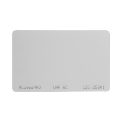 AccessPRO ACCESS-CARD-EPC Tag UHF tipo Tarjeta para lectoras de largo alcance 900 MHZ / EPC GEN 2 / ISO 18000 6C / No imprimible / NO incluye porta tarjeta