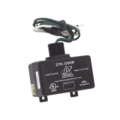 DITEK DTK-120HW Dispositivo de Proteccion contra Sobretensiones de 120 VCA Para Paneles de Alarma de Incendio Paneles Electricos Residenciales Motores Sistemas de bombeo