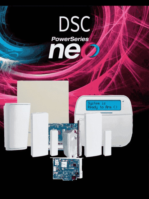 DSC NEO-RF-LCD-3G DSC NEO-RF-LCD-3G SB Paquete SERIE NEO 32 Zonas Inalambricas/Comunicador Dual TL2803GE/Panel HS2032/Teclado RF LCD HS2LCDRF9N/2 Contactos Inalambricos PG9303/1 PIR Inalambrico PG99