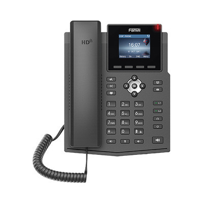 FANVIL X3SP-V2 Telefono IP empresarial para 4 lineas SIP con pantalla LCD de 2.4 pulgadas a color Opus y conferencia de 3 vias PoE.