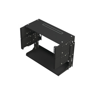 LINKEDPRO BY EPCOM LP-REP-1205-CH Rack Abierto de 19" de 5 Unidades Profundidad Ajustable (8" a 12") con Charola de Uso Multiple.