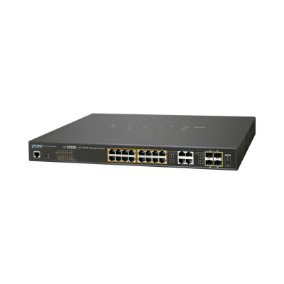 PLANET GS-4210-16UP4C Switch administrable L2 16 puertos 10/100/1000T Ultra PoE 4 puertos Gigabit Combo TP/SFP