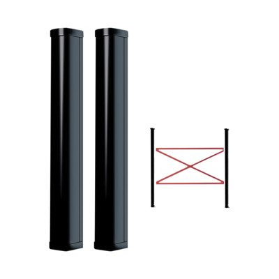Politec SMA810 Detector Fotoelectrico de 100 cm de Altura / Tipo Cortina para Deteccion Perimetral / Baterias de respaldo / Cobertura de 100 metros en exterior / Alimentacion a 110/220VAC / 100 cm de