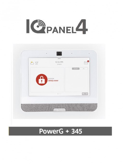 QOLSYS DSC1170071 QOLSYS IQP4006 - Sistema de Alarma IQPanel4 Autocontenido con Pantalla Tactil de 7" Power G 915 Mhz Honeywell 345 Mhz. Con 4 Bocinas integradas (4W). Para la plataforma Alarm.com