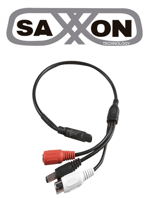 SAXXON MP02 SAXXON PSUMP02 - MICROFONO AMPLIFICADO 12VDC 56dB CON I/O AUDIO/VIDEO