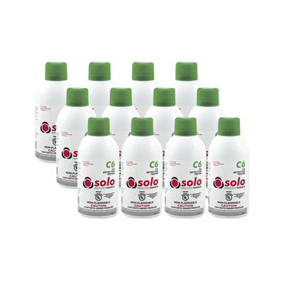 SDI SOLOC6-PK Paquete de 12 latas de gas genuino de monoxido de carbono CO de uso manual o en dispensadores SOLO-330/SOLO-332