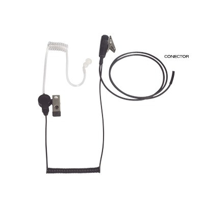 TX PRO TXEHIAV2 Microfono - audifono de solapa con tubo acustico transparente para ICOM IC-F11/ 14/ 3021/ 3013/ 3103/ 3003/ 1100D/2100D