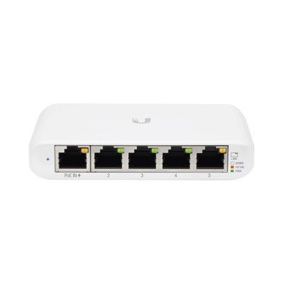 UBIQUITI NETWORKS USW-FLEX-MINI Switch UniFi Administrable Compacto de 5 Puertos 10/100/1000 Mbps soporta entrada de PoE 802.3af/at