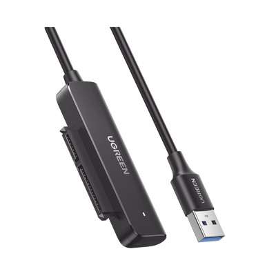 UGREEN 70609 Cable Adaptador SATA a USB 3.0 / SATA 3.0/2.0 / Soporta HDD y SSD de 2.5" / Soporta S.M.A.R.T TRIM UASP / No Requiere Adaptador de Corriente / Cable 50 cm